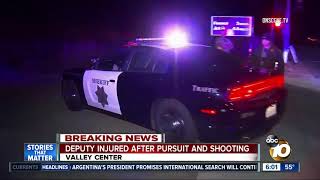 Deputy injured after chase, shooting