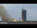 china launches ocean monitoring satellite rocket sheds tiles