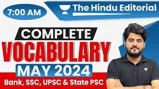 VOCABULARY | May 2024 The Hindu | Important Words | By Vishal Sir | Synonyms, Antonyms