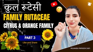 कुल रूटेसी | Family Rutaceae | Citrus family | Orange family | Part 3