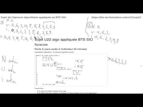 BTS SIO U22 - Syracuse (Révision) - Algorithmique Appliquée - YouTube