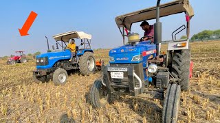 Sonalika 60 vs Powertrac Euro 50 Rotavator vs Mahindra Arjun NOVO बोनी के आखिरी दिन जबरदस्त मुकाबला