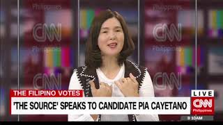 'The Source' speaks to senatorial candidate Pia Cayetano