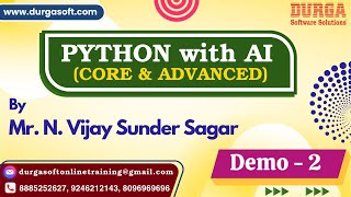 PYTHON with AI tutorials || Demo - 2 || by Mr. N. Vijay Sunder Sagar On 10-09-2025 @6AM (IST)