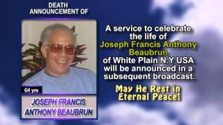 Joseph Francis Anthony Beaubrun short