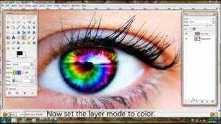 How to multicolor an eye in Gimp