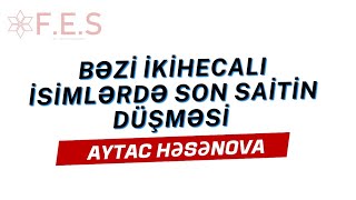 Bəzi ikihecalı isimlərdə son saitin düşməsi | Aytac Həsənova