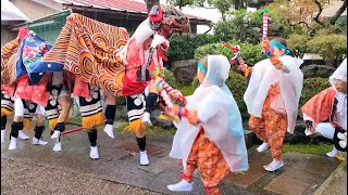 高岡  吉久の獅子舞  子供獅子  吉久神明社秋季祭礼 A festival where the lion god exorcises evil spirits Toyama's best dance