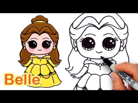 How to Draw Disney Princess Belle from Beauty and the Beast Cute How to Draw Disney Princess Belle from Beauty and the Beast Cute