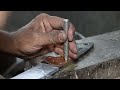 Process of Making Survival Hunting Knife from Rusted Railroad Steel Track