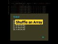 shuffle an array | javascript tutorial #shorts #html #javascript