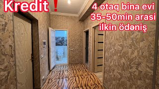 ❗️KREDİTLƏ 35-50min İLKİN ÖDƏNİŞLƏ TƏCiLİ 4 OTAQ BİNA EVİ SATİLİR 070 653 83 53 Elgün Bəy