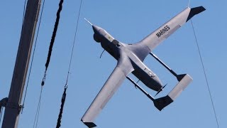 DRONE CATCHER! Marine Unmanned Aerial Vehicle Squadron 2 launch and RECOVER RQ-21A BLACKJACK DRONES!