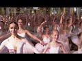 353 ballerinas dance on their tiptoes to break guinness world record