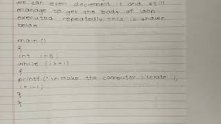 #video 57 # C programming (*incrementing using while loop*)
