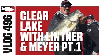 Jared Lintner and Cody Meyer Fishing Lipless Cranks at Clearlake During Winter - TW VLOG #496