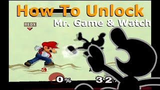 Super Smash Bros. Melee - How To Unlock (Mr. Game \u0026 Watch)