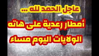 عاجل الحمد لله أمطار رعدية غزيرة تجتاح عدة ولايات بداية من مساء اليوم