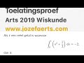 868 Wiskunde vraag 1 2019 Toelatingsproef Arts Vlaanderen