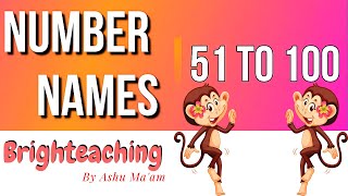 Counting | Number names | Number names 51 to 100 | Learn number name with spelling | Numerical Digit