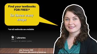 Finding Textbooks at the UCF Libraries