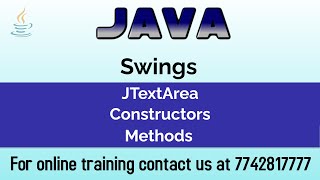 JTextArea in Java Explained | Constructors & Methods in Java Swing | Java GUI Tutorial for Beginners