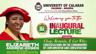 161st Inaugural Lecture on the topic “Chop, Remain, E Get Why”- Prof. Elizabeth