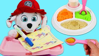 Feeding Paw Patrol Baby Marshall & Learning with Zag Heroez Miraculous Imagine Ink Coloring Book!