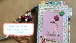 How to make a Junk Journal (no sew cover) | Needle and Thread Binding |  Beginners Guide and Tips