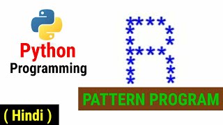 Python Pattern Programs | Printing Stars '*' in R Shape