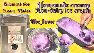 How to make  creamy Vegan Ube ice cream using Cuisinart Ice cream maker