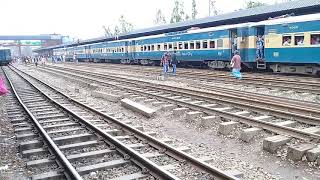 SYLHET DHAKA SYLHET bound KALONI express with power 2902 departing Dhaka Bimanbandar Railway Station