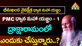 భీమఖండ శైవ క్షేత్ర ధ్యాన మహా యజ్ఞం ద్రాక్షారామంలో ఎందుకు చేస్తున్నారు | PMC Telugu