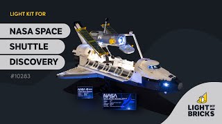 LIGHT MY BRICKS - NASA Space Shuttle Discovery 10283 Light Kit Video Demonstration