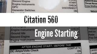 Citation 560 - Engine Starting Procedures