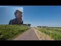 Cycling with my daughter longtail bike in the province of Zeeland