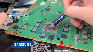 Why is Samsung and Mitsubishi in this PS4...? Cleaning and Thermal Paste Application