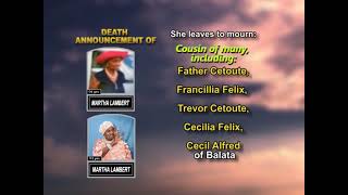 Martha Lambert ~ Long Obituary