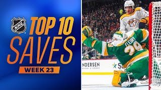 Top 10 Saves from Week 23 (2023-24 NHL Season)