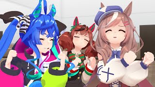 【ウマ娘MMD】カノープスの3人がエアボに挑戦【Everybody】