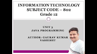 Grade XII Information Technology (Code 802) Unit 3 Java Programming Part 14