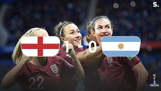 Engeland vindt toch één gaatje tegen Argentinië en stoot door op WK vrouwenvoetbal