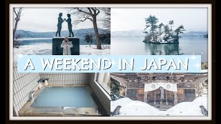 A WEEEKEND IN JAPAN 🇯🇵  | LAKE TOWADA ONSEN \u0026 TEMPLE || THE POISSANTS