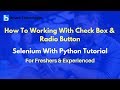 How To Working With Check Box & Radio Button  | Selenium With Python Tutorial For Beginners