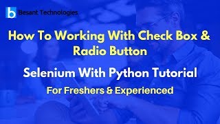 How To Working With Check Box & Radio Button | Selenium With Python Tutorial For Beginners