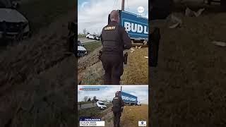 Stolen beer truck slams into deputy’s patrol car