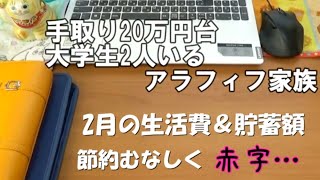 2月の生活費、貯蓄額公開　1年前と比較　家計管理