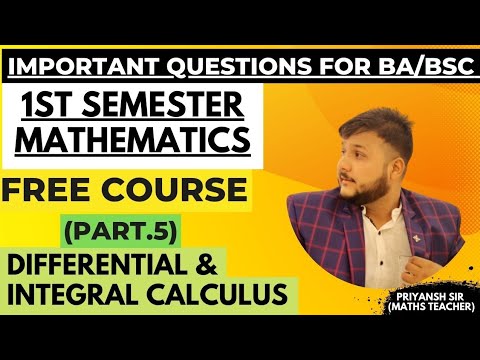 Important Questions For B.a/B.sc 1st Semester Mathematics ...