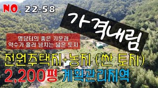 [가격내림]약수가 흘러넘치는 명당터를 가진 토지매물 진주시 진성면 토지매매 전원주택지 사찰용지로 추천