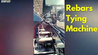 Rebars Tying Machine Working Process Fully Automatic TMT Bundling Machine Hot Rolling Mill